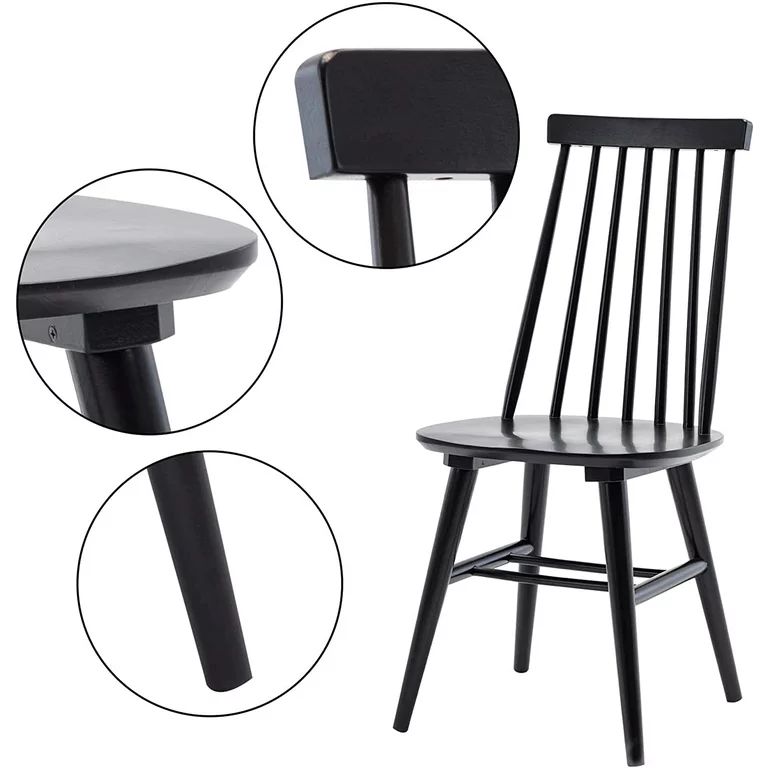 Duhome Dining Chairs Set of 4, Wood Dining Room Chairs Slat Spindle Back Kitchen Chairs Windsor C... | Walmart (US)