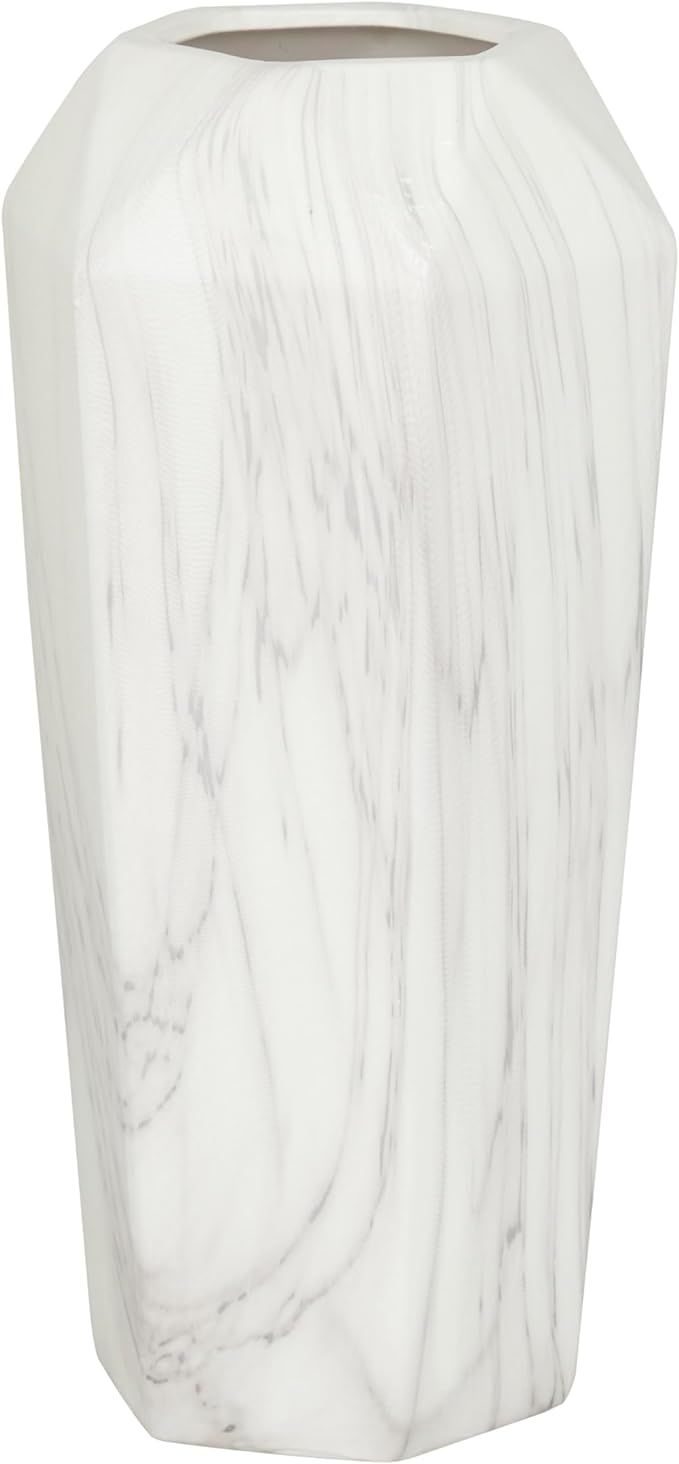 Deco 79 Ceramic Decorative Vase Faux Marble Centerpiece Vase, Flower Vase for Home Decoration 6" ... | Amazon (US)