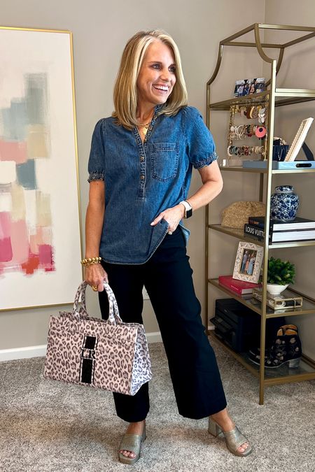 One of the best pairs of pants you’ll ever have on. 
Jose COAST10 on MARMI shoes 
Use COAST20 on leopard tote 

#LTKover40 #LTKworkwear #LTKstyletip