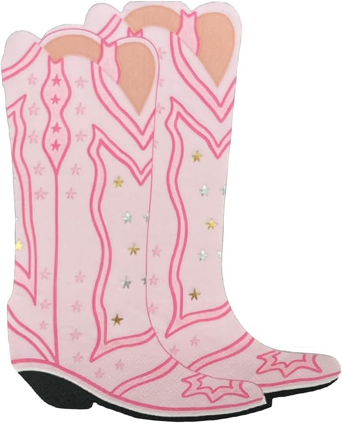 Daydream Society Pony Tale ""Boot"" Napkins - Boot Shape Napkins - Cowgirl Napkins - Pack of 16 -... | Amazon (US)