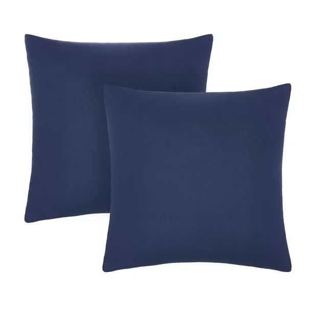 Gap Home Core Solid 2 Pack Decorative Square Throw Pillows Navy 18" x 18" - Walmart.com | Walmart (US)