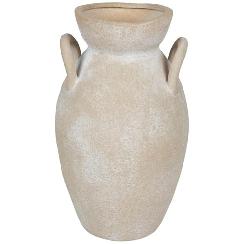 Hobby Lobby Whitewash Terracotta Vase with Handles, Beige and White | Amazon (US)