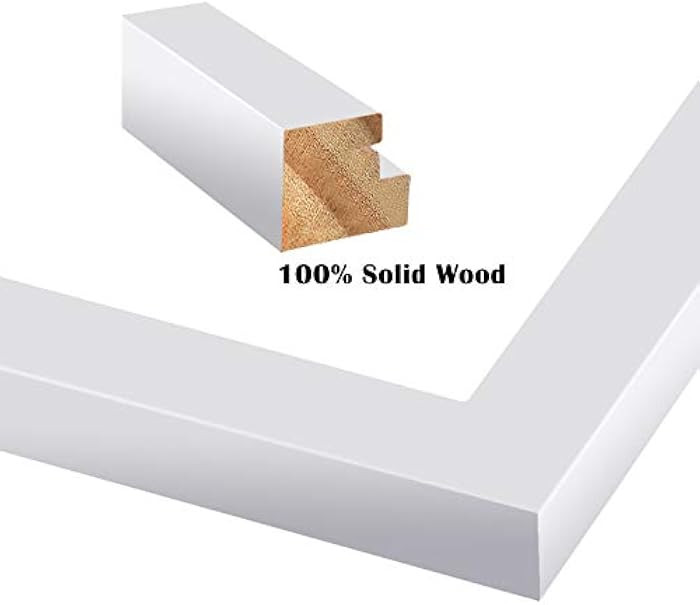 Egofine 18x24 Solid Wood Poster Frames Matted for 16x20 White - Acrylic Plexiglass Front for Wall... | Amazon (US)