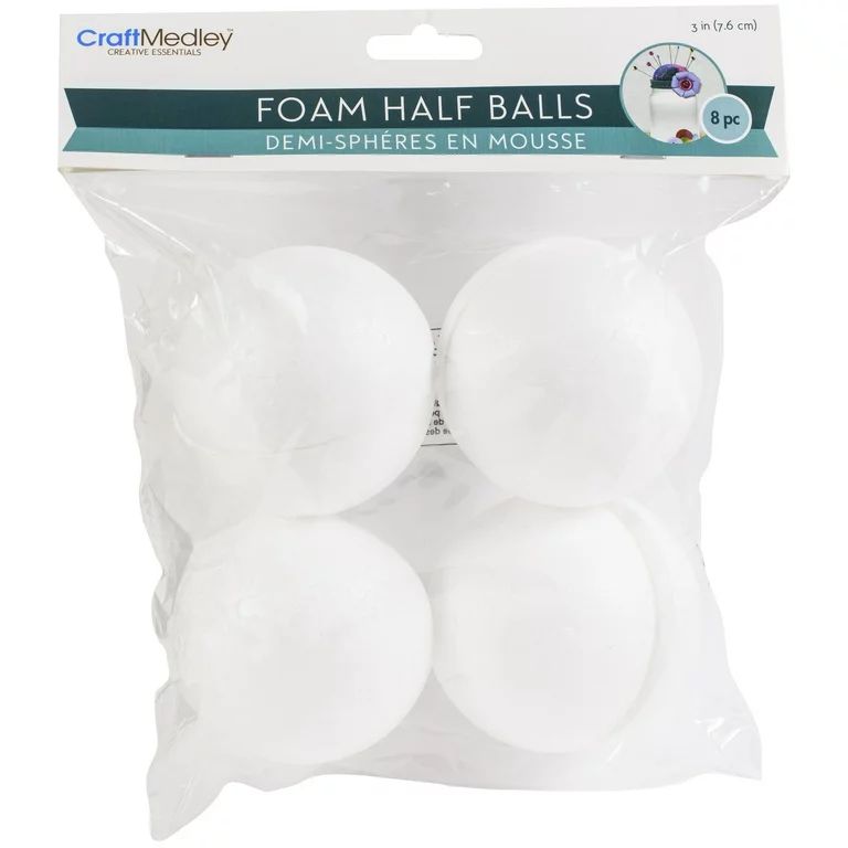 Foam Half Ball 3" 8/Pkg- | Walmart (US)