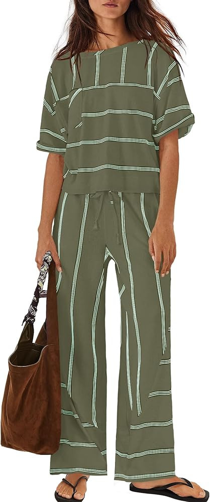 Panadila Women Striped Lounge Sets 2 Piece Summer Travel Sets | Amazon (US)