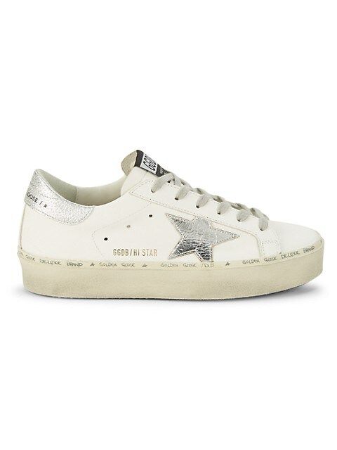 Women's Star-Patch Leather Sneakers | Saks Fifth Avenue OFF 5TH