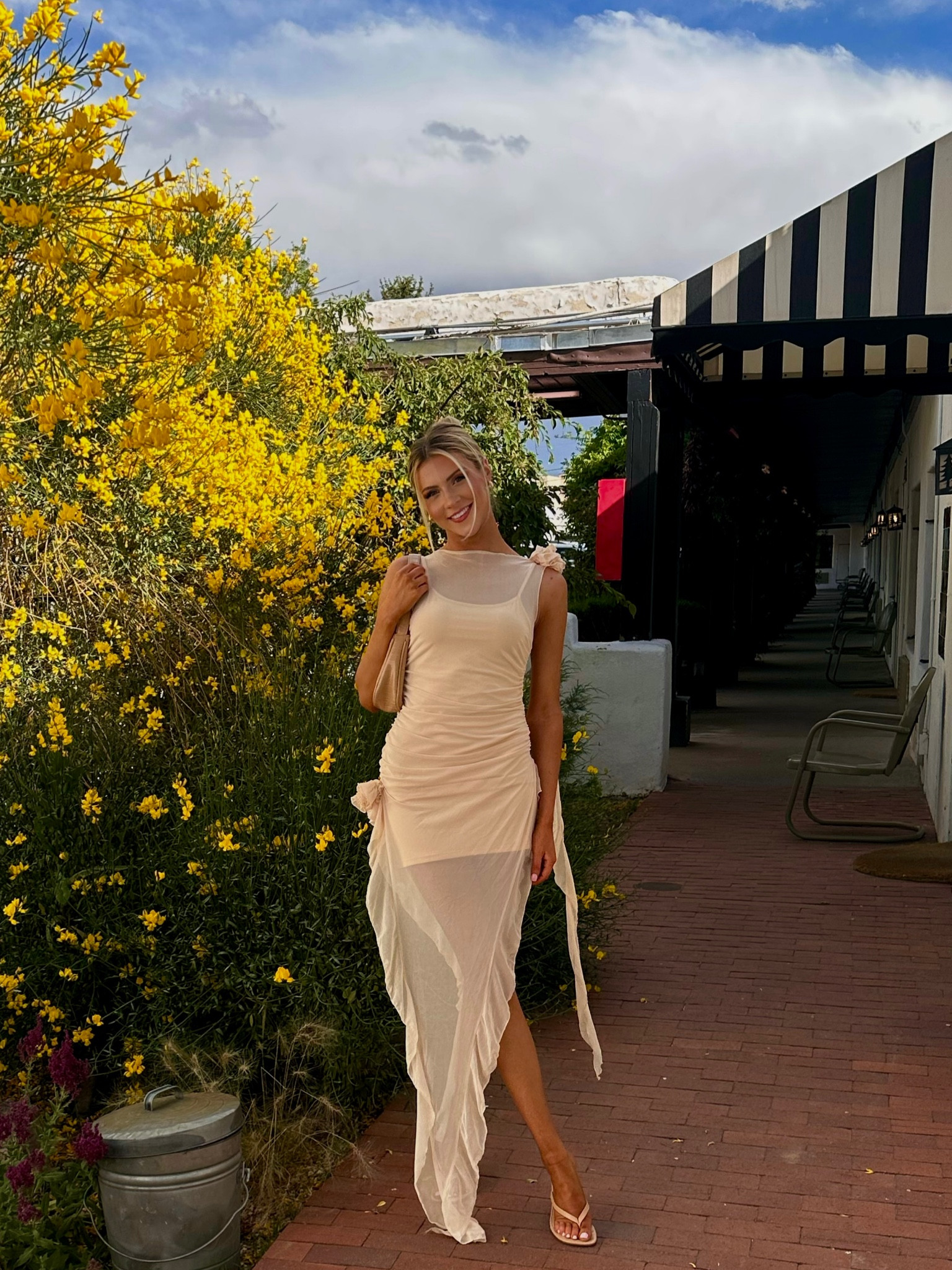Tan maxi dress, summer wedding guest dress, summer dress, yellow maxi dress, yellow mini maxi dress, dinner date dress, what to wear to dinner, what to wear this weekend ❤️

#LTKstyletip #LTKunder50 #LTKwedding