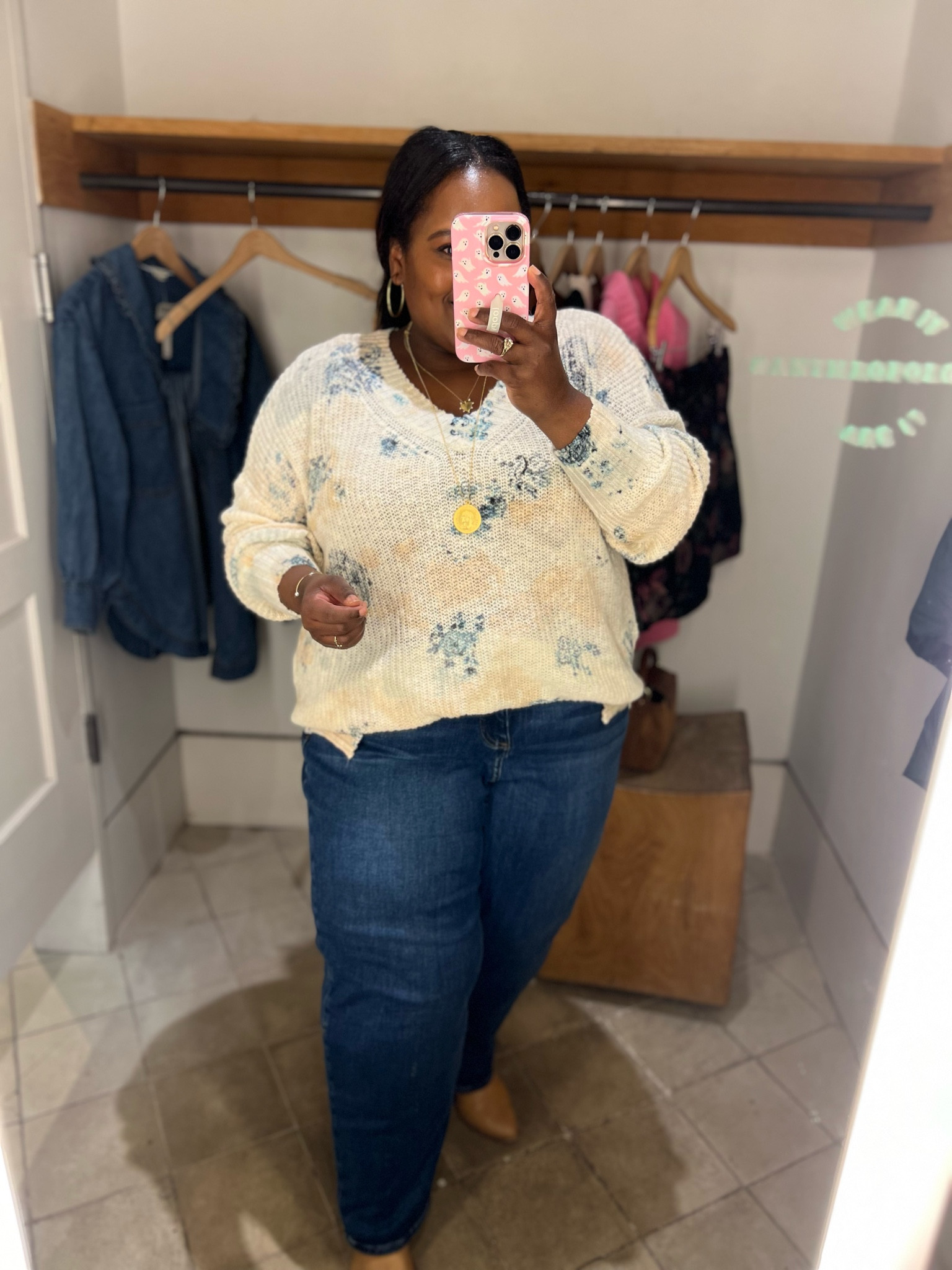 Sale alert on this fun Fall-ish sweater from Anthro!! Wearing the size XL for the oversized fit. 

#LTKStyleTip #LTKFindsUnder100 #LTKSaleAlert