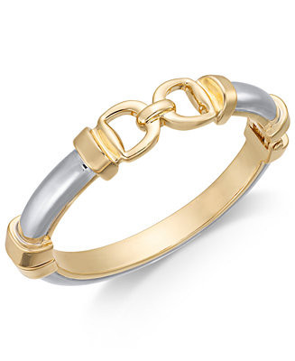 Two-Tone Horesebit Bangle Bracelet, Created for Macy's | Macys (US)