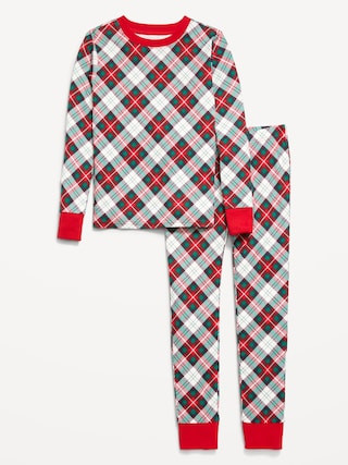 Gender-Neutral Printed Snug-Fit Pajama Set for Kids | Old Navy (US)