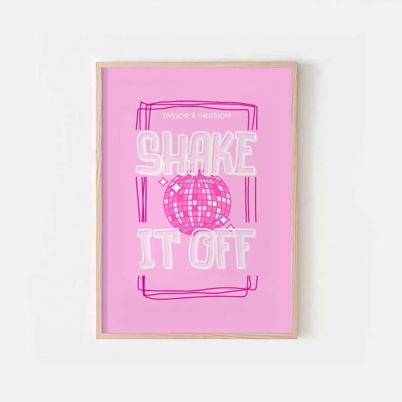 Shake It Poster, Shake It Poster, Pink Shake It Gift, Taylor Gift, Gift for Her, Swifti Gift, Tay... | Etsy (US)