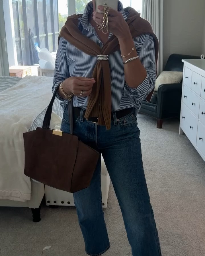 Favorite outfits lately! 
#jeansoutfit #falloutfits #satinskirt burgundy bag, suede brown bag, suede loafers, flare jeans, sweater, plaid jacket