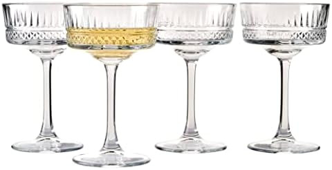 Pasabahce Vintage Coupe Glasses Set Of 4 - Exclusive Champagne, Cocktail, Martini, Wine Glasses -... | Amazon (US)