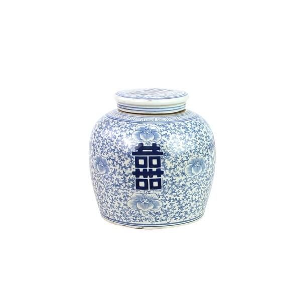 Blue And White Ming Jar Double Happiness | Bed Bath & Beyond