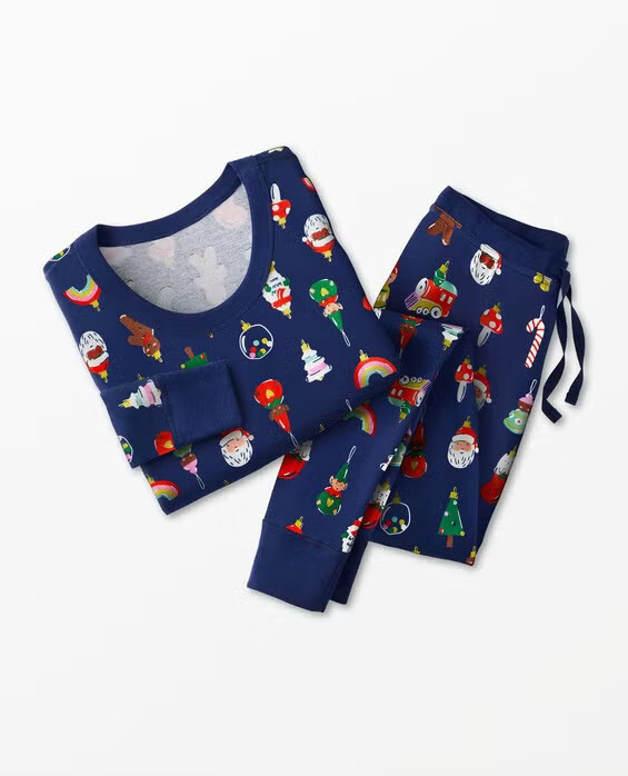 Women's Heirloom Ornaments Holiday HannaJams™ Pajama Set in 100% Organic Combed Cotton - Size Adult XS by Hanna Andersson | Hanna Andersson