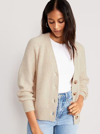 Shaker-Stitch Cardigan Sweater for Women | Old Navy (US)