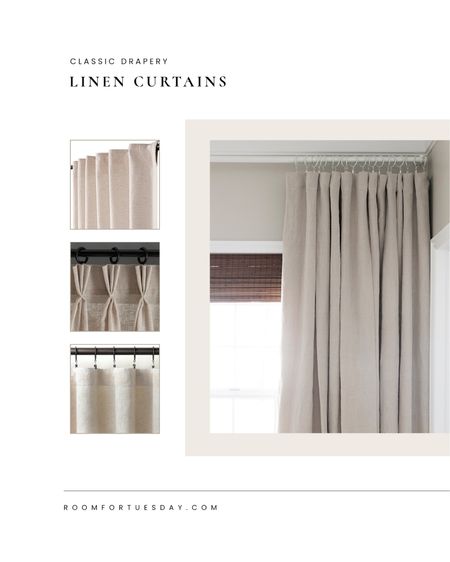 Classic drapery & window treatment look: linen curtains 

#drapery #curtains #windowtreatments #homedesign #linen

#LTKhome #LTKFind