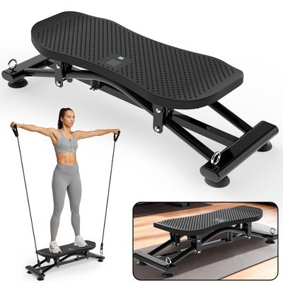 Sliding Ski Simulator with Resistance Bands, Indoor Skiing Exercise Machine for Home Gym, Full Body Cardio Trainer with Non-Slip Base, Black | Target