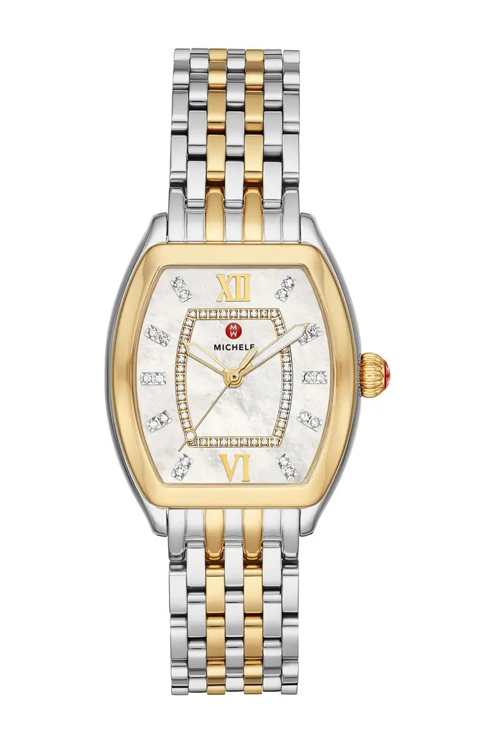 MICHELE Women's Releve Diamond Two-Tone Bracelet Watch, 31mm x 40mm - 0.19 ctw | Nordstromrack | Nordstrom Rack
