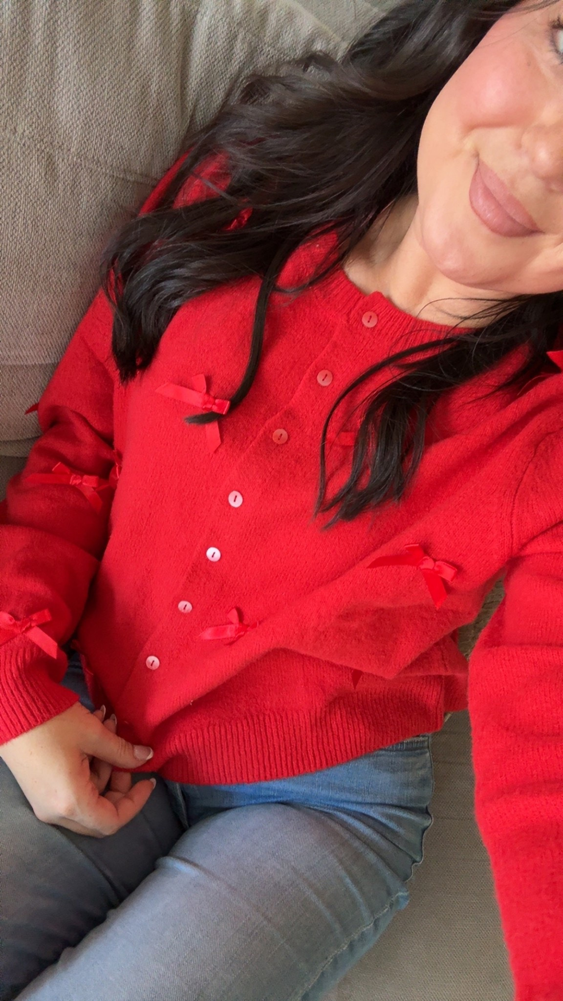 This bow cardigan is a must for the holidays! 

#LTKStyleTip #LTKHoliday #LTKFindsUnder50