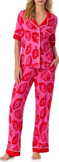 Room Service Pjs Print Long Pajamas in Aqua Print at Nordstrom, Size Small | Nordstrom