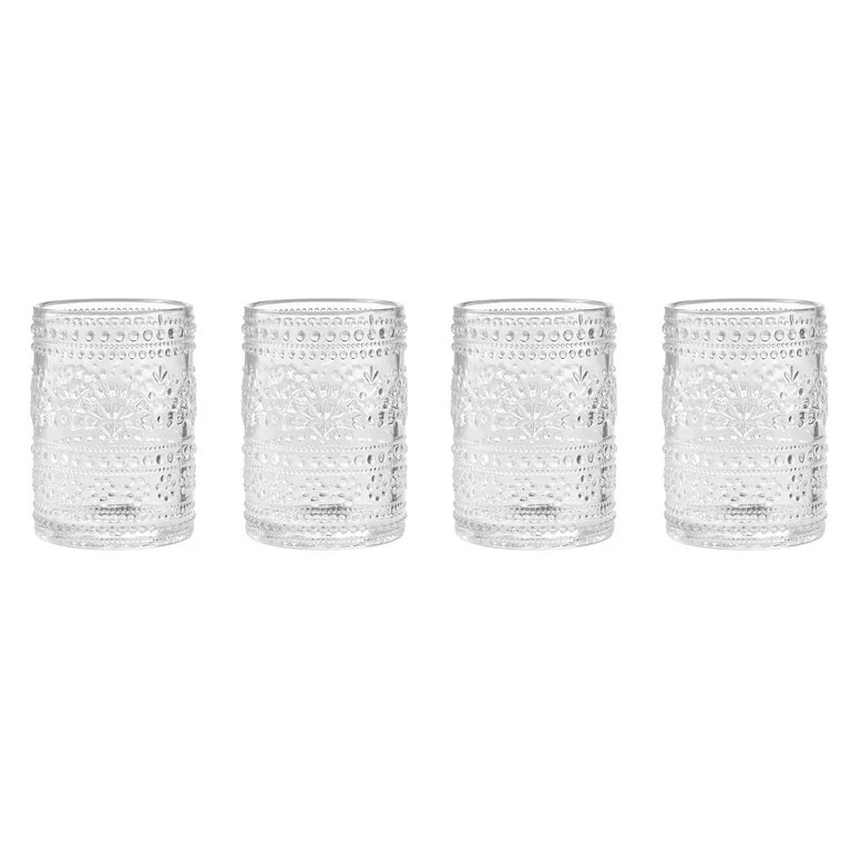 The Pioneer Woman Channing Glass 11Ounce Tumbler, Clear, Set of 4 | Walmart (US)
