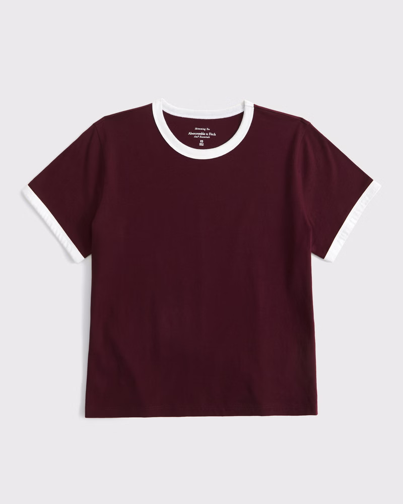 Essential Polished Body-Skimming Tee | Abercrombie & Fitch (US)