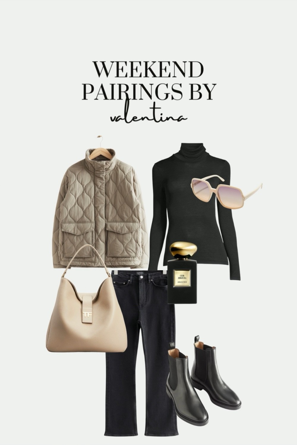 New in, new season, fall styles, fall fashion, outfit inspiration, quilted jacket, black turtleneck , black jeans, Tom ford bag, black Chelsea boots

#LTKSeasonal #LTKstyletip