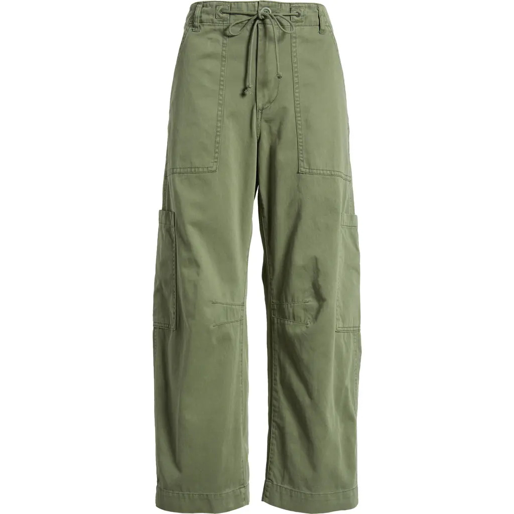 Pistola Sabrina High Waist Barrel Twill Utility Pants in Meadow at Nordstrom, Size 27 | Nordstrom