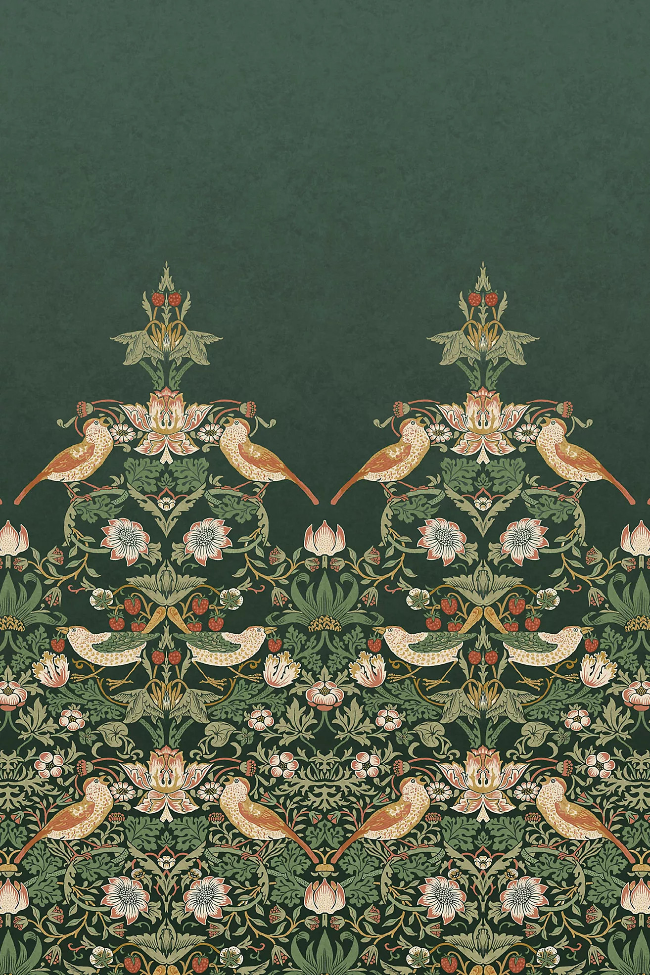 William Morris Strawberry Thief Unpasted Wall Mural | Anthropologie (US)