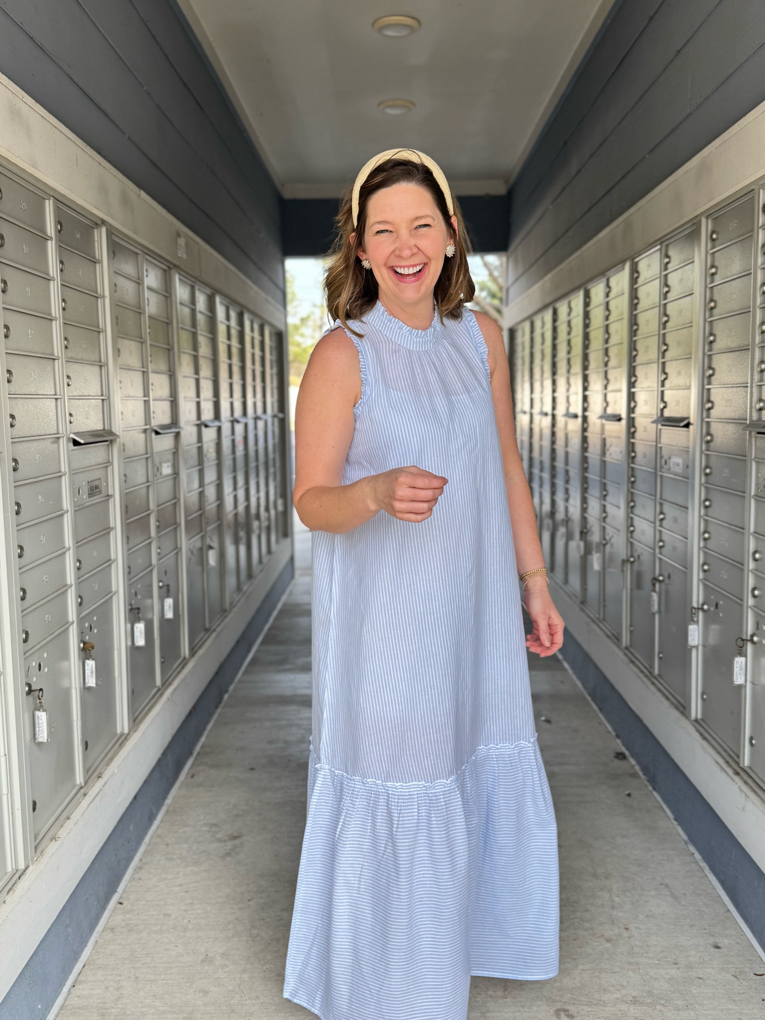 Mud Pie Wallis Stripe Maxi
blue and white stripe dress

AlwaysAgnes wearing a small and it’s very roomy! Also note: recommend a slip underneath, it’s a tad sheer 

#LTKOver40 #LTKFindsUnder100 #LTKStyleTip