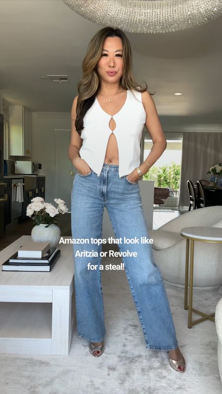 Aritzia or Revolve like tops from Amazon. Amazon fashion finds, Amazon spring tops, spring trends 2024, neutral chic rich money quiet luxury tops, wearing a small in all 

#LTKSeasonal #LTKstyletip #LTKfindsunder50