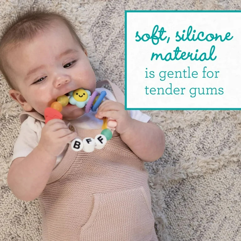 Infantino Friendship Baby Teething Toy with Soft Silicone, Textures, and Linkable Design, BFF Bra... | Walmart (US)