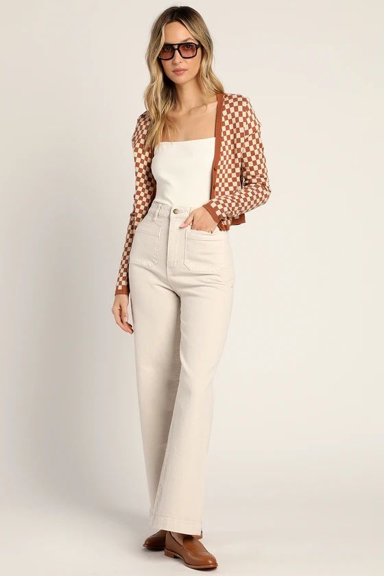 Sailor Ivory High Rise Wide-Leg Jeans | Lulus (US)