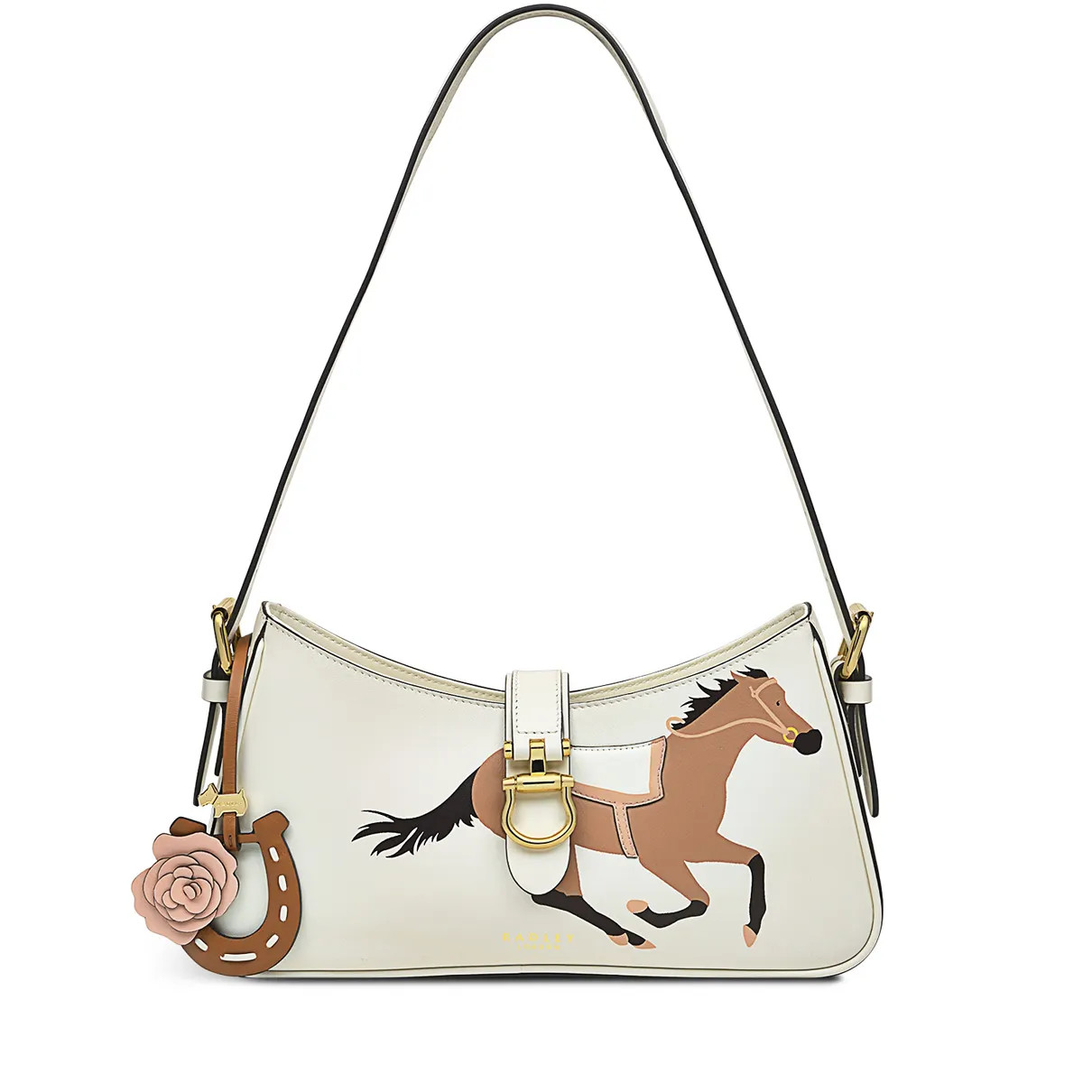 White Leather Shoulder Purse | Kentucky Derby SS24 x Radley London | Radley