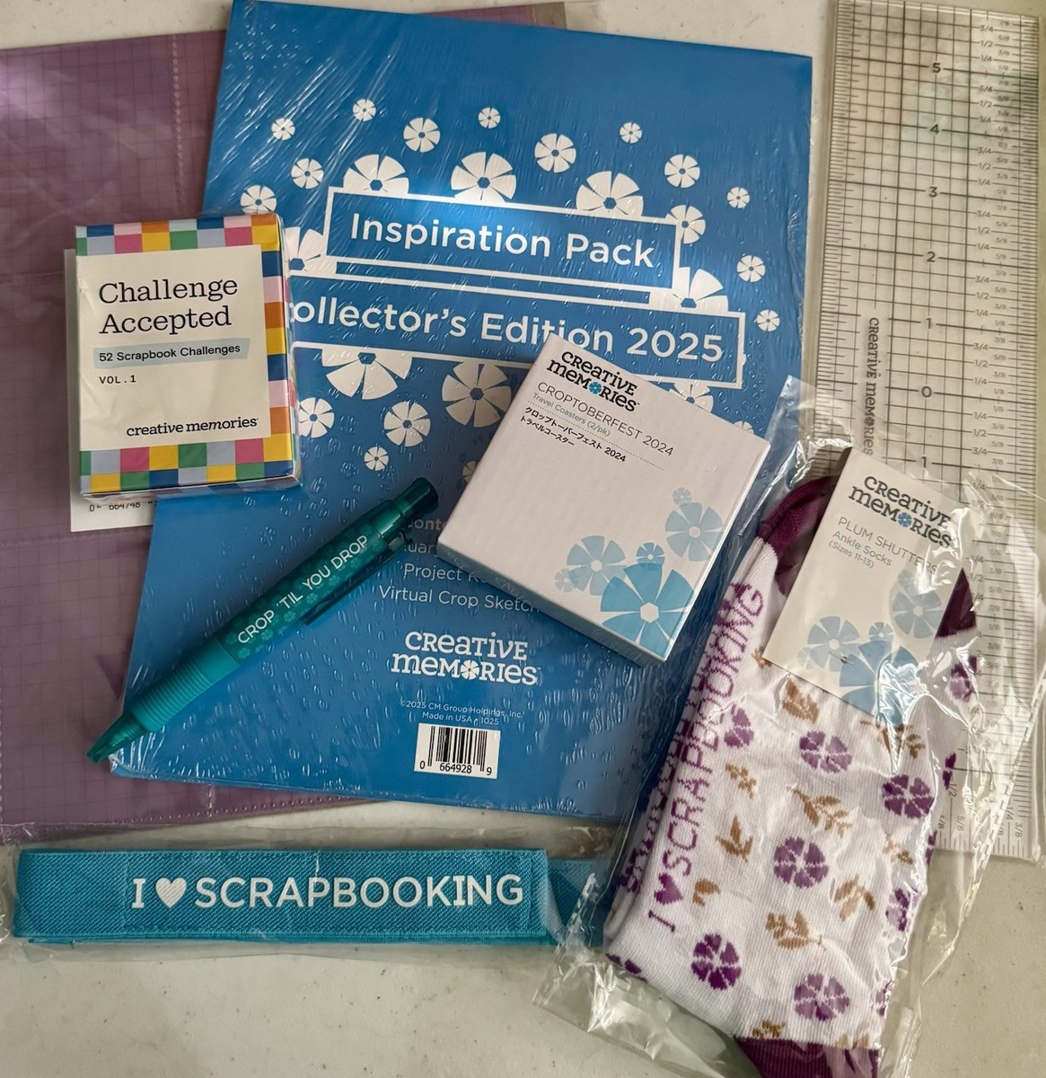 Creative Memories Bundle 2, Socks, Ruler,Coasters, Pen, Packing Strap, Idea card | eBay | eBay US