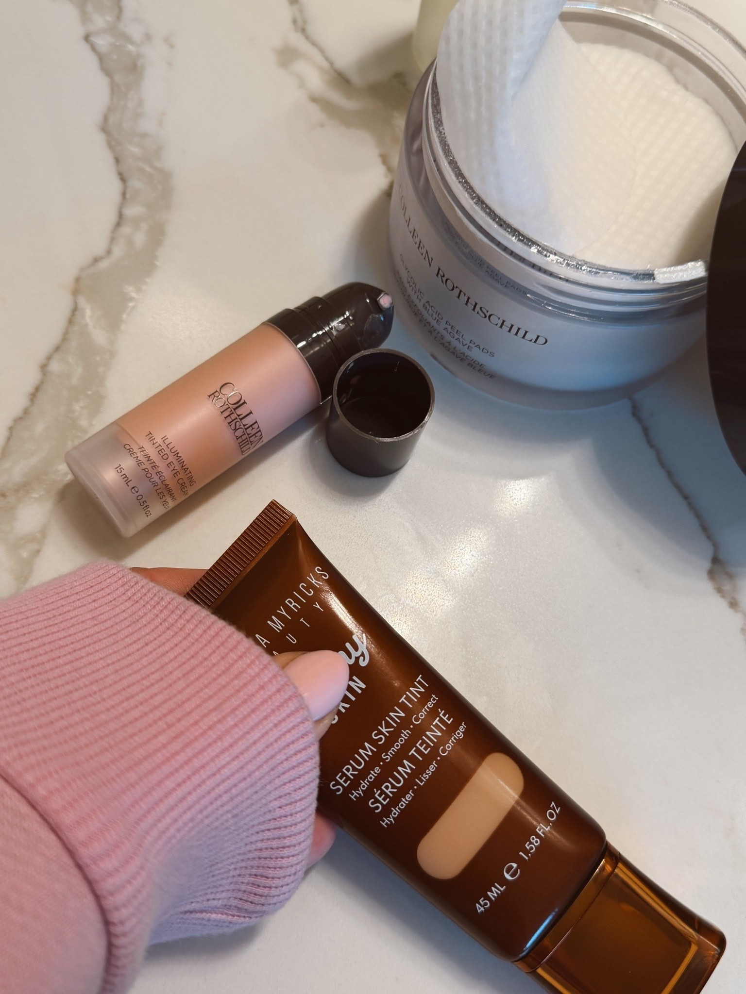 Loving the  Yummy Skin Tint lately 🤍 I wear shade 5 and the finish is SO pretty. The illuminating eye cream brightens + hydrates so well too.

Also forever obsessed with the  glycolic peel pads… I use them 2x a week and they’ve helped my fine lines + texture so much 👏🏼 Friends + family sale is happening now too!

#LTKSaleAlert #LTKBeauty