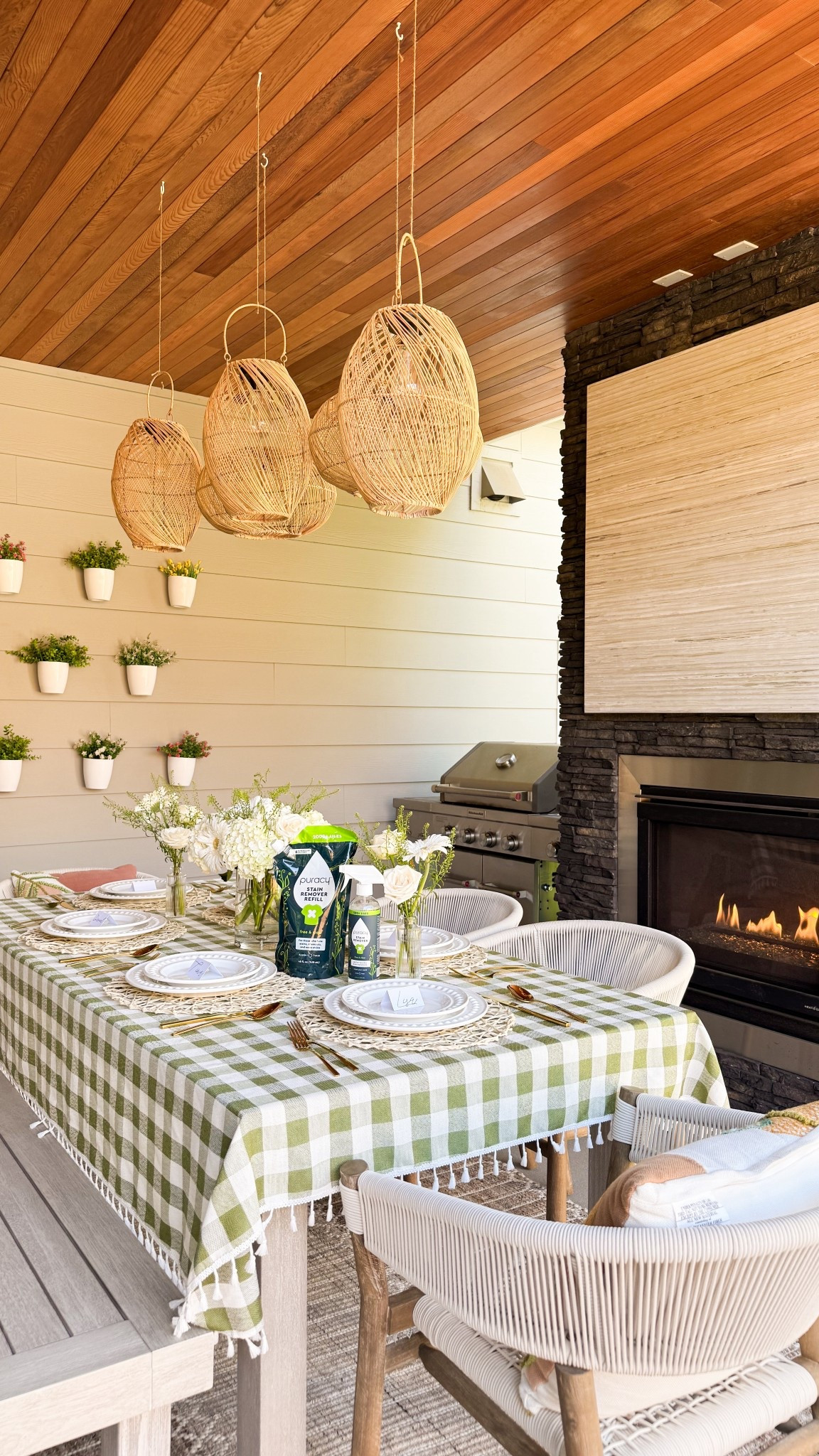 Outdoor dining table! 

Checkered tablecloth, Stain Remover & Refill bundle, Laundry Detergent, outdoor chairs and rug, lanterns, hanging planters, artificial flowers, home finds, patio furniture, outdoor furniture, bud vases, roses

#LTKFallSale #LTKSeasonal #LTKHome