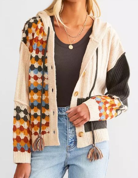 Mixed print hooded cardigan 
Fall outfit 

.
.
.
#stevemadden #strawhat 
#nordstrom #pinklilystyle #vacationspot #gucci #summer  #LTKseasonal  #sale #LTKshoecrush #billabong #denim #sandal #katespade #goldengoose #lilypulitzer #mytexashouse #Burberry #homesweethome #Quay #rayban #sunglasses #jeans  #shop.ltk #rewardstyle #ltk
#accentchair #livingroom #davidyurman #homegoals #ashleyhomestore #homegoods #Abercrombie #falloutfits #disney

#LTKparties #LTKsalealert #LTKHalloween