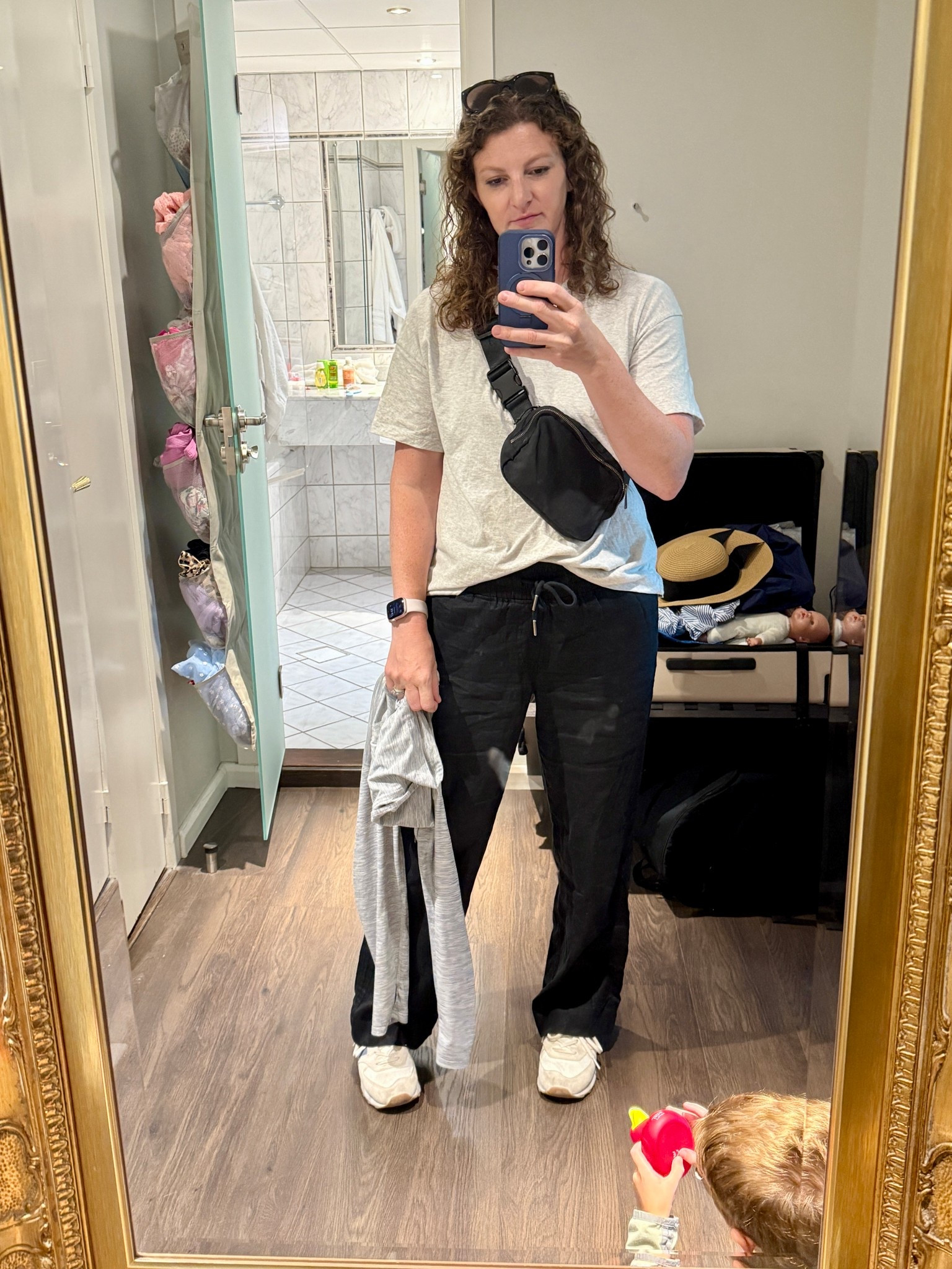 Today’s travel outfit: breezy linen pants, comfortable sneakers, oversized tshirt and belt bag! Perfect for a morning exploring Europe 

#LTKMidsize #LTKFindsUnder50 #LTKTravel