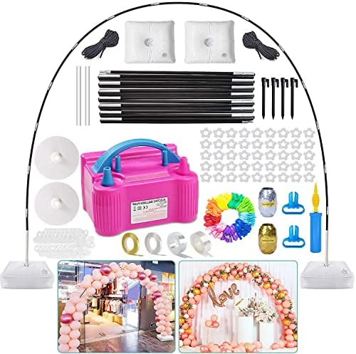 Balloon Arch Kit and Balloon Pump, 10Ft Wide Adjustable Balloon Arch Stand with Water Fillable Ba... | Amazon (US)