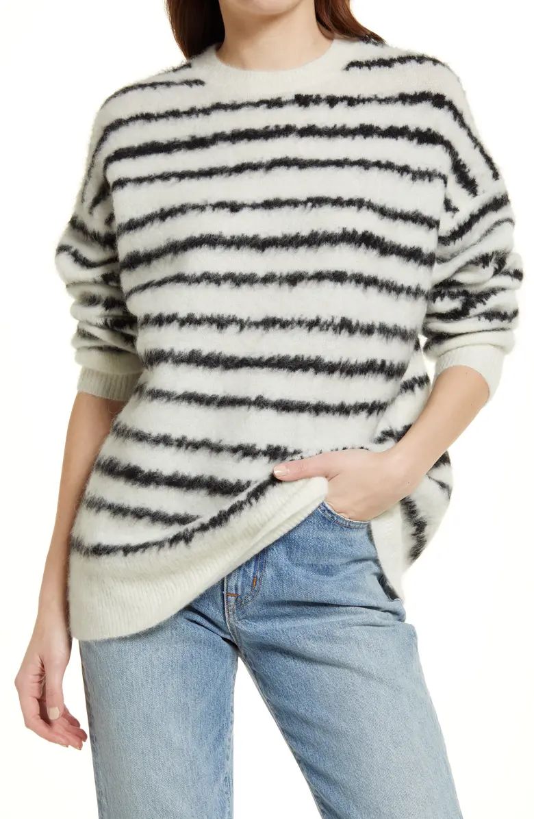 AllSaints Women's Rosco Stripe Crewneck Sweater | Nordstrom | Nordstrom
