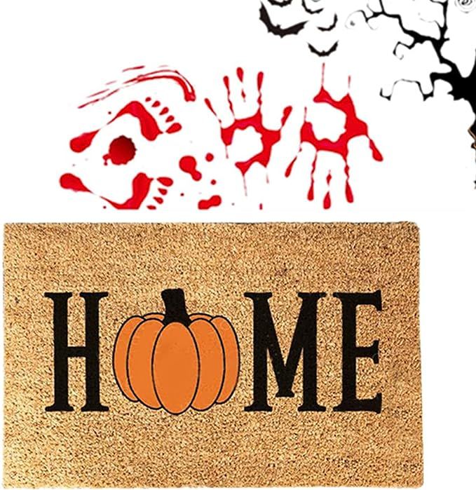 Halloween Doormat Blanket Welcome Home Front Door Decorations Halloween Decor Coir Welcome Mats E... | Amazon (US)
