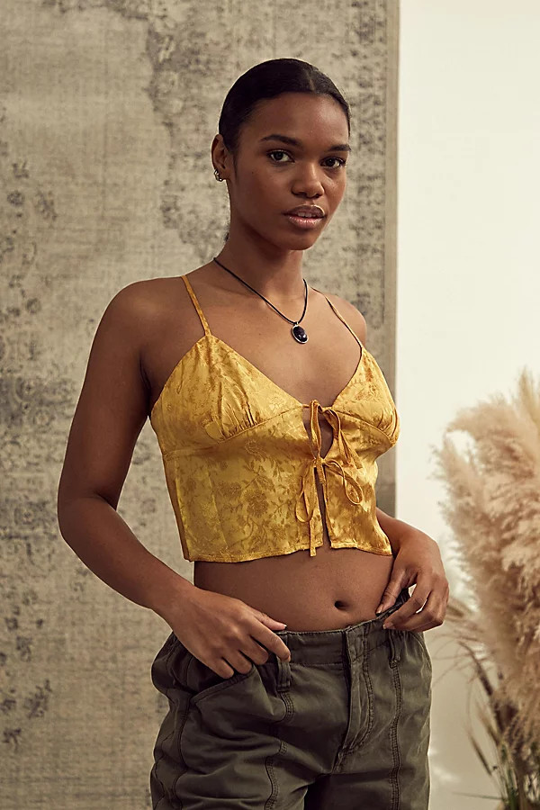 UO Fleur Jacquard Cami Top | Urban Outfitters (US and RoW)