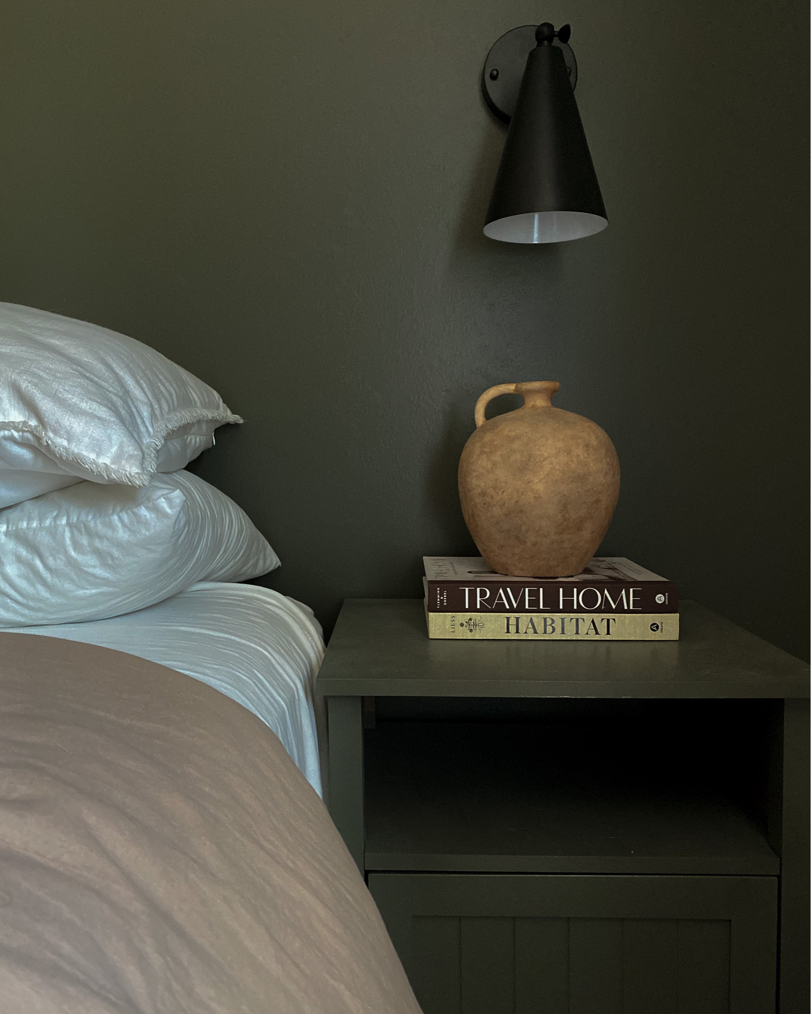 Wall sconces are up and the wall is finally painted. Waiting on the rest of the decor and pillows. 

Painted my old nightstands the same color as the wall until I get new ones 



#LTKunder100 #LTKstyletip #LTKhome