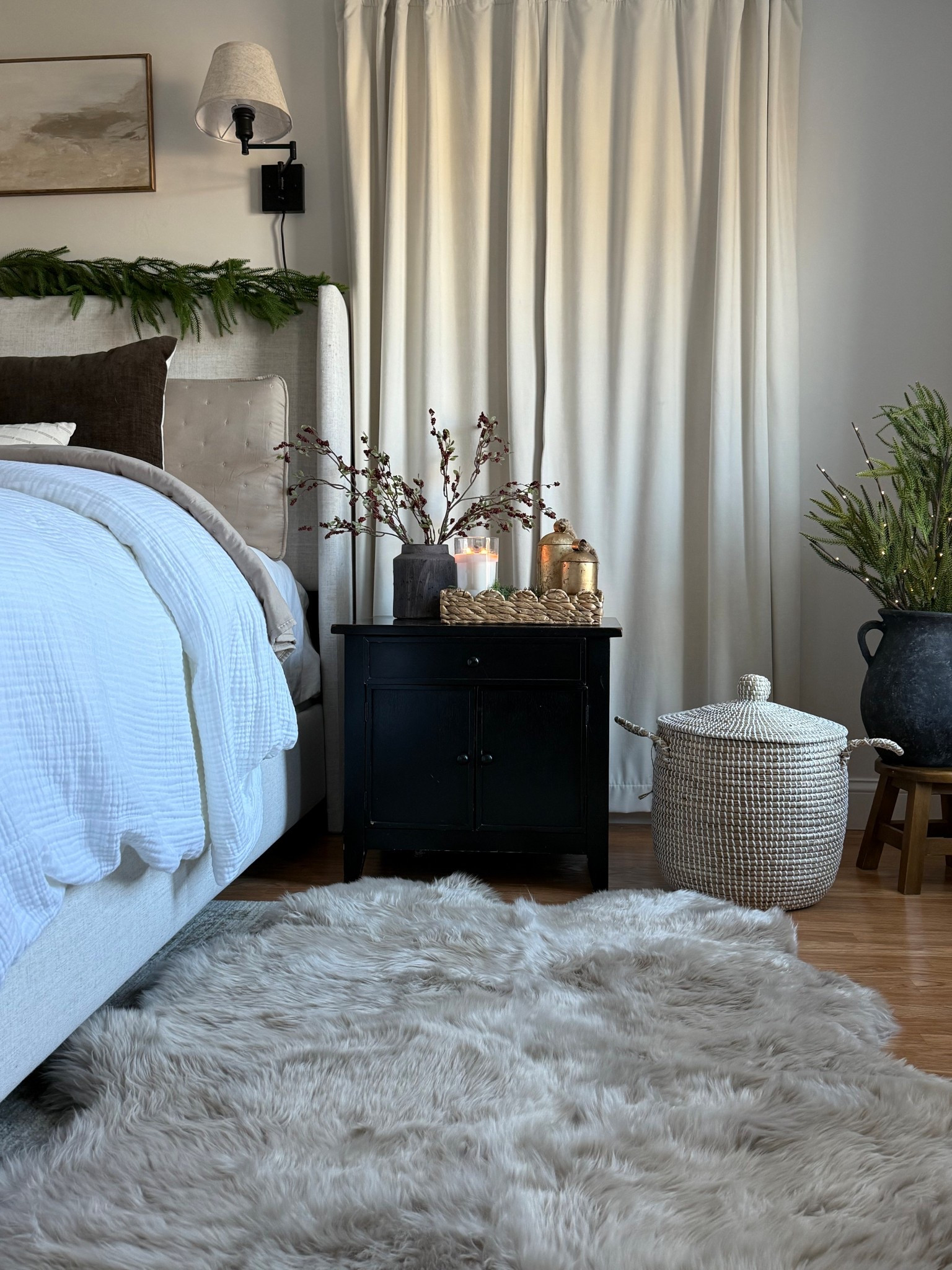 I added a cozy sheepskin rug from @Overlandsheepskin right next to my bed! Adds such a pretty layer in our bedroom and keeps my feet warm during these cold months! I have the color taupe in a 4x6. So linking some other favorite items.
#ad #overlandsheepskin #myoverland

#LTKHoliday #LTKHome