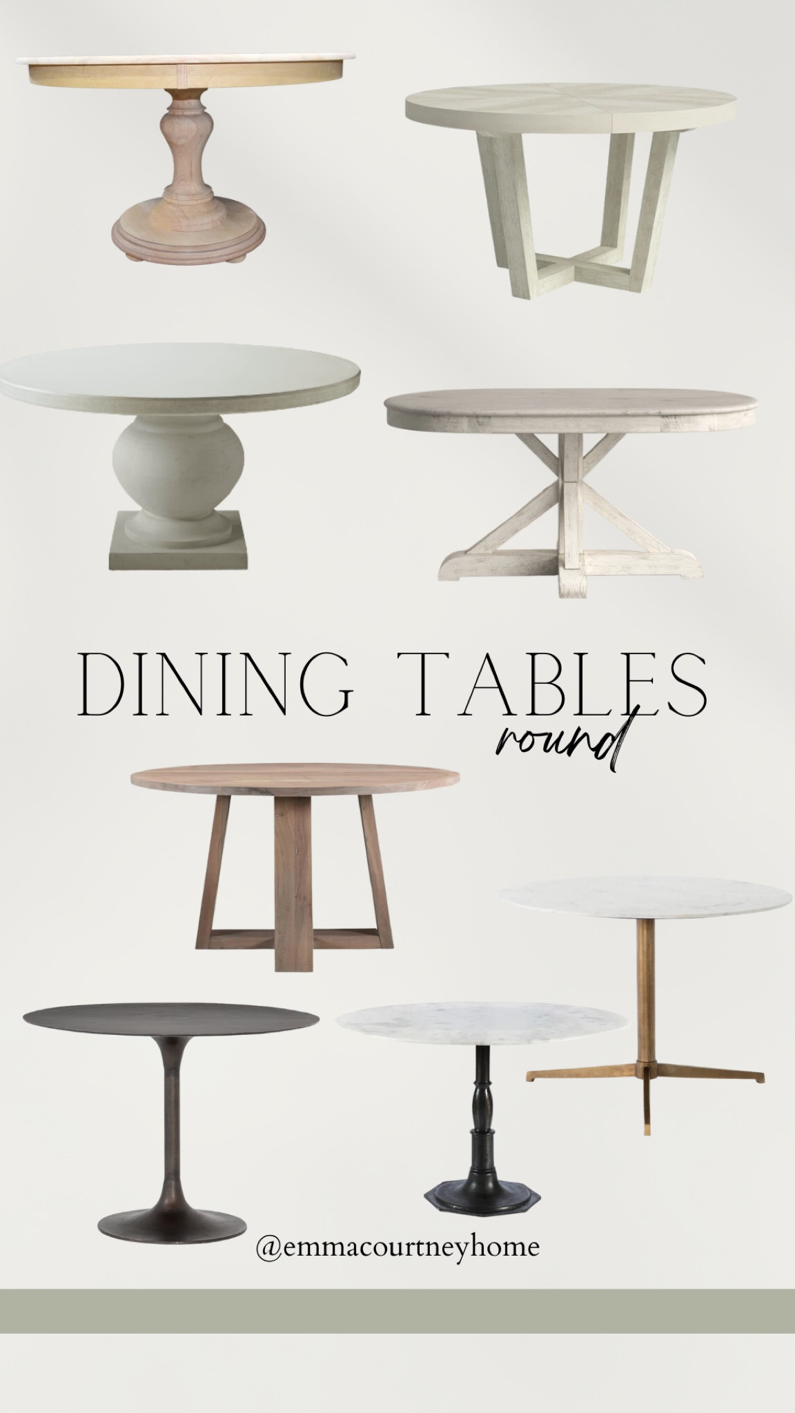 Round dining room table. Wood. Marble. Iron  

#LTKstyletip #LTKFind #LTKhome