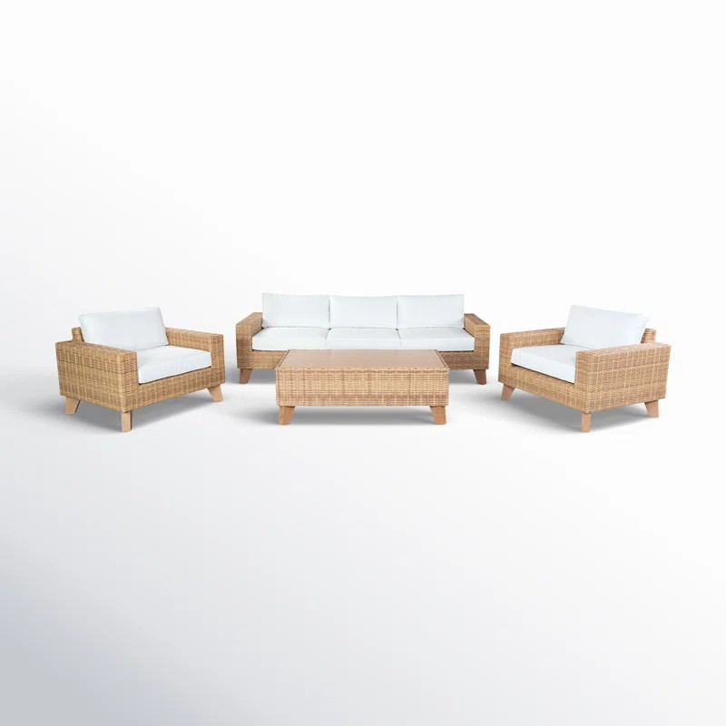 Swifton 4 Piece Outdoor Sofa Seating Group with Cushions | Joss & Main