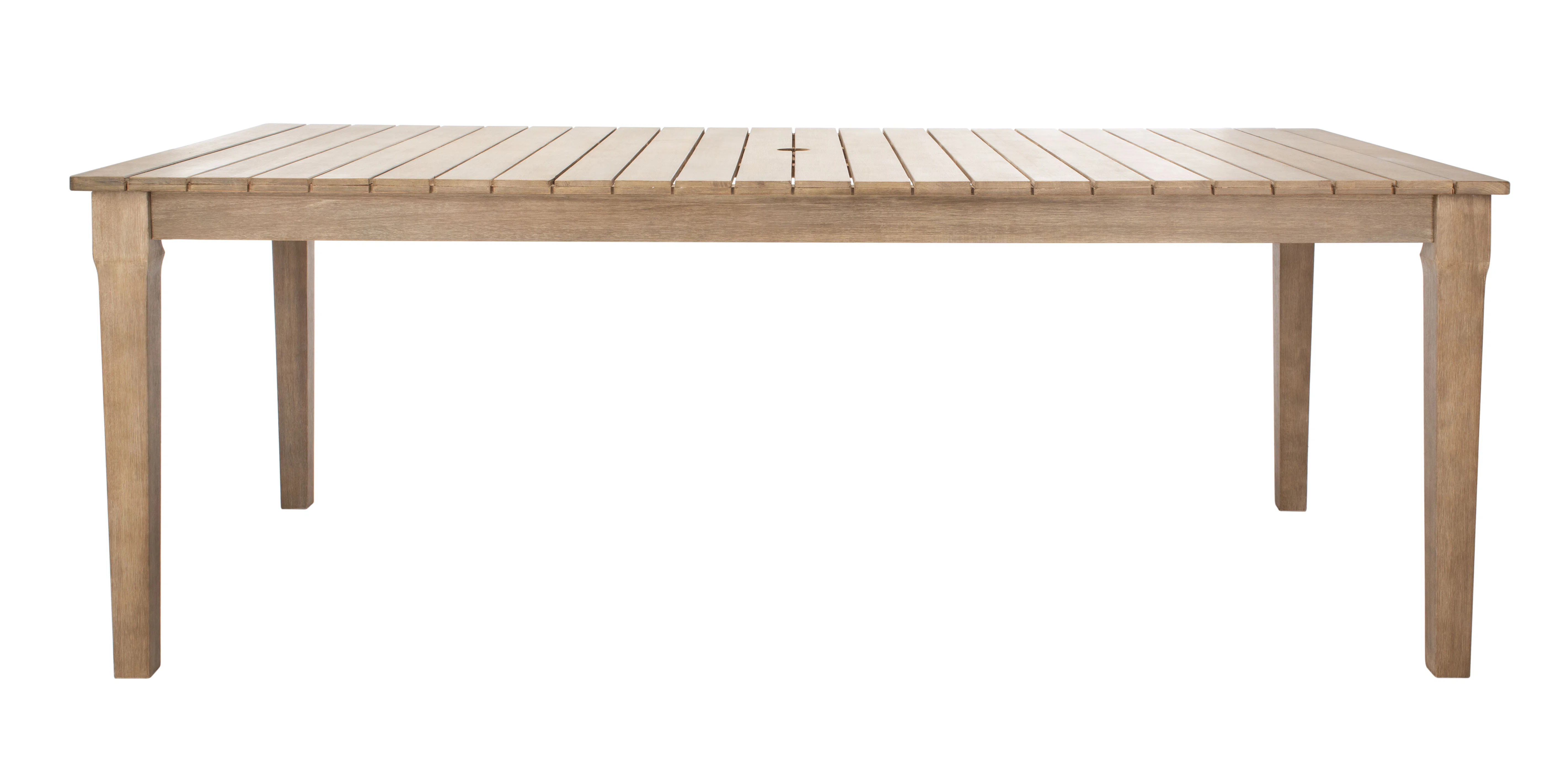 Samya Rectangular Eucalyptus Outdoor Dining Table With Umbrella Hole , 81.4'' in. W 42.7'' in. D | Wayfair North America