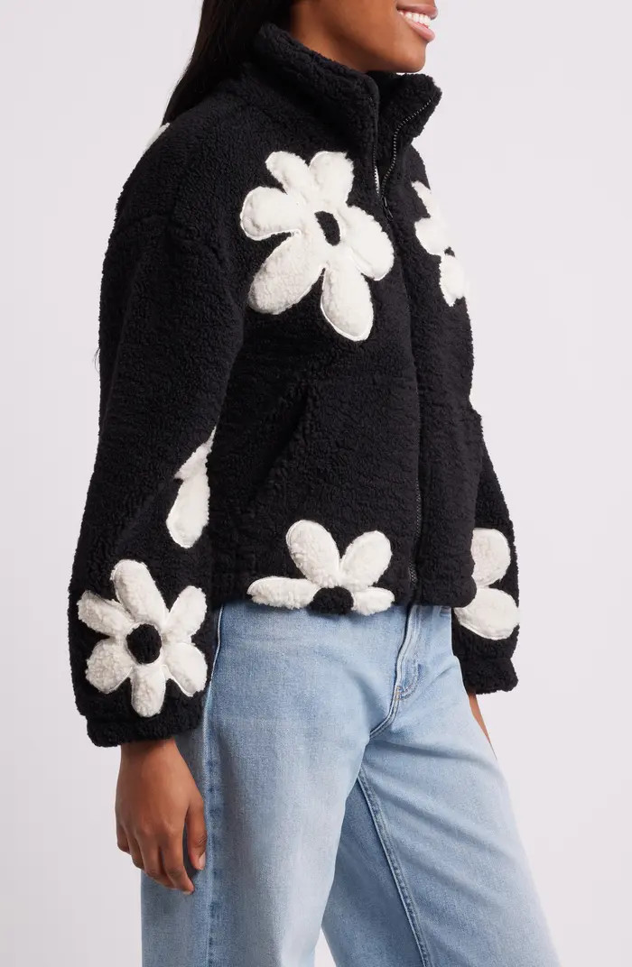 High Pile Fleece Floral Jacket | Nordstrom
